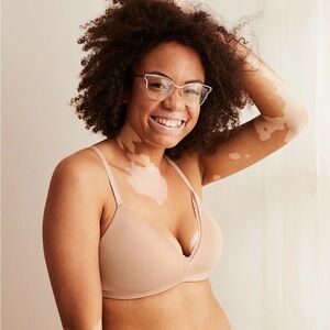 Aerie Real Happy Wireless Lightly Lined Bra in Sand